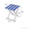 DOBO Sgabello BLU alluminio righe seggiolino pieghevole campeggio p...
