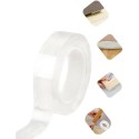 Nastro adesivo biadesivo extra forte riutilizzabile 3 cm 3 metri gel trasparente