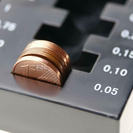 Contamonete portamonete contatore soldi monete EURO ufficio negozio centesimi