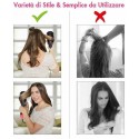 Spazzola 3 in 1 capelli lisci ricci asciugacapelli phon lisciante volumizzante