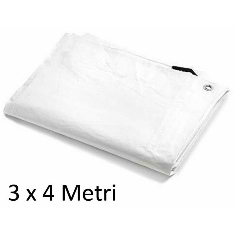 DOBO Telo pvc BIANCO telone occhiellato esterno gazebo piscina impe...
