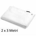 Telo pvc BIANCO telone occhiellato esterno gazebo piscina impermeabile casa