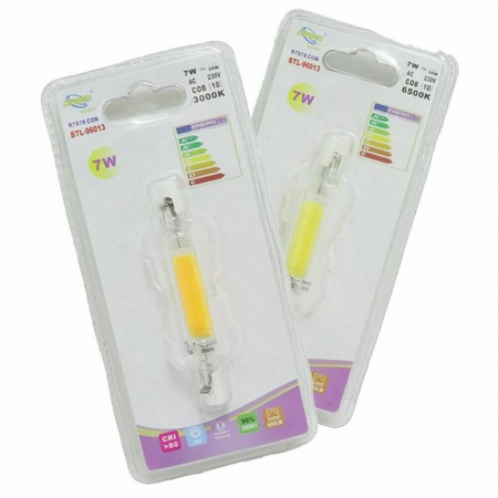 Lampada R7S led bianco caldo freddo faretto lampadina faro 7 12 W 78 118 mm