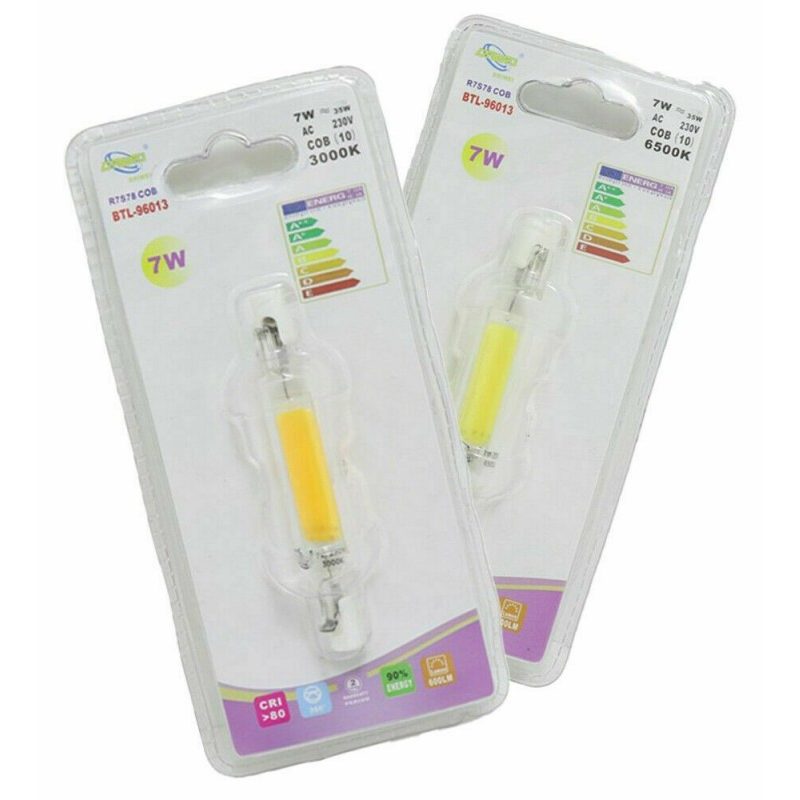 Driwei Lampada R7S led bianco caldo freddo faretto lampadina faro 7...