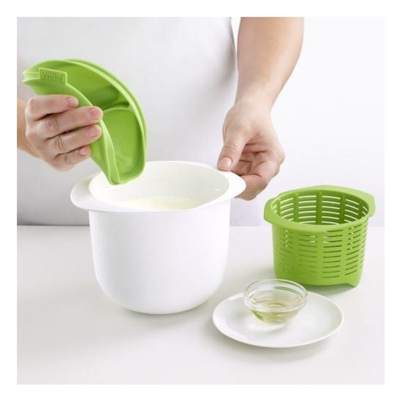 Accessorio per preparare formaggio fresco cheese in casa maker microonde