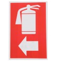12x Cartello ESTINTORE A SINISTRA Plastificato PVC 20x30 cm segnaletica