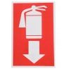 DOBO 12x Cartello ESTINTORE IN BASSO Plastificato PVC 20x30 cm segn...