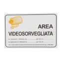 12x Cartello AREA VIDEOSORVEGLIATA Plastificato PVC 20x30 cm segnaletica