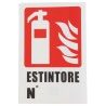 DOBO 12x Cartello ESTINTORE N Plastificato PVC 20x30 cm segnaletica...