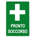 12x Cartello PRONTO SOCCORSO Plastificato PVC 20x30 cm segnaletica emergenza