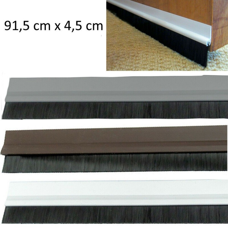Paraspifferi spazzola in PVC sottoporta adesivo rigido 91,5 cm x 4,5 cm parafreddo