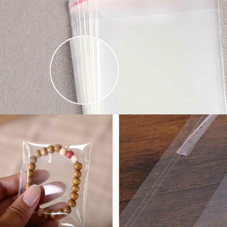 90pz Buste sacchetti Cellophane alimenti oggetti con chiusura 9x13 cm OPP