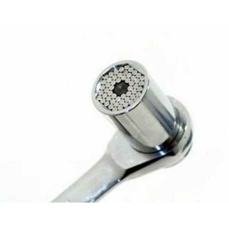 Chiave combinata fissa e cricchetto con bussola presa universale 8 - 19 mm