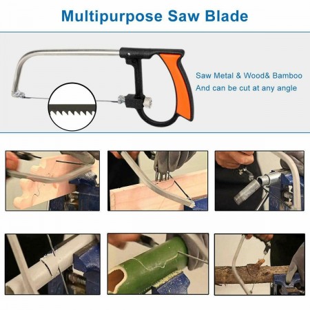 Kit sega multiuso manuale a mano set seghetto taglio regolabile resistente saw