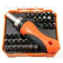 Set inserti giravite cacciavite 31PZ punte calamitate manico a cricchetto brico