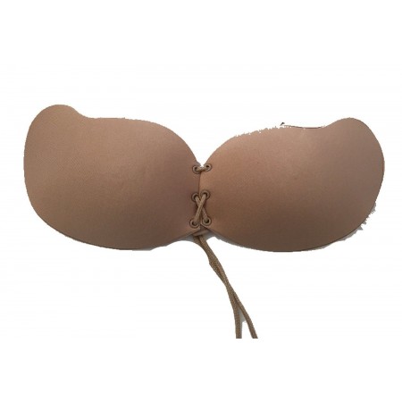 Bra in silicone adesivo senza spalline push up reggiseno invisibile hot donna - Colore nero o beige