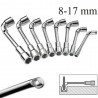 DOBO Set 8 Chiavi pipa esagonali bulloni 8-17 mm chiave acciaio for...