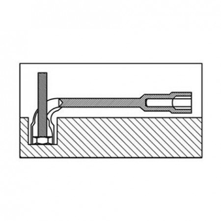 Set 8 Chiavi pipa esagonali bulloni 8-17 mm chiave acciaio forgiato lucidato L