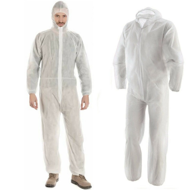 Tuta da lavoro monouso polipropilene bianca usa e getta pittura taglia UNICA