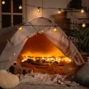 Catena luminosa filo luci luce calda esterno interno giardino feste ghirlanda