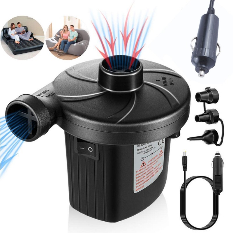 Pompa elettrica gonfia sgonfia 12V presa accendisigari materassini gonfiabili