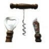 DOBO Set cavatappi 3Pz apribottiglia conserva lattine metallo manic...