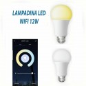 Lampadina LED E27 lampada smart controllo wifi 12W luce calda fredda app