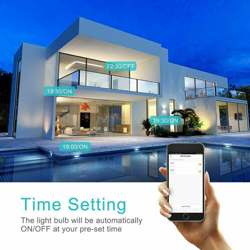 DRIWEI Lampadina LED E27 lampada smart controllo wifi 12W luce cald...