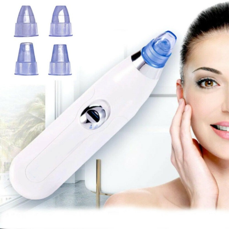 DOBO Aspiratore pulizia viso pelle punti neri acne 4 testine rimuov...