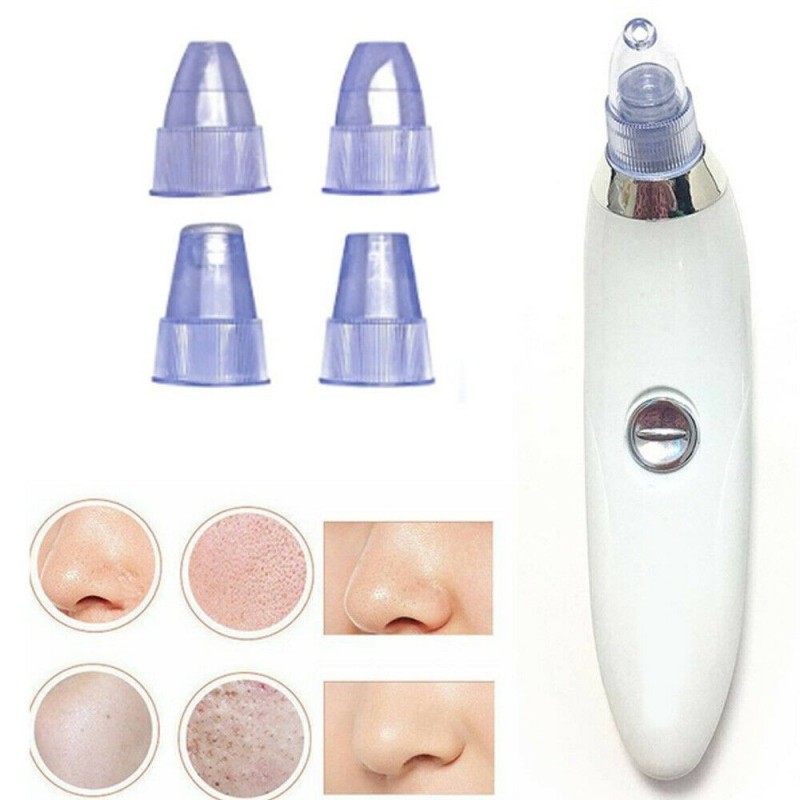 DOBO Aspiratore pulizia viso pelle punti neri acne 4 testine rimuov...