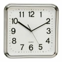 Orologio da parete quadrato al quarzo diametro 27cm breaker368 muro cromatura