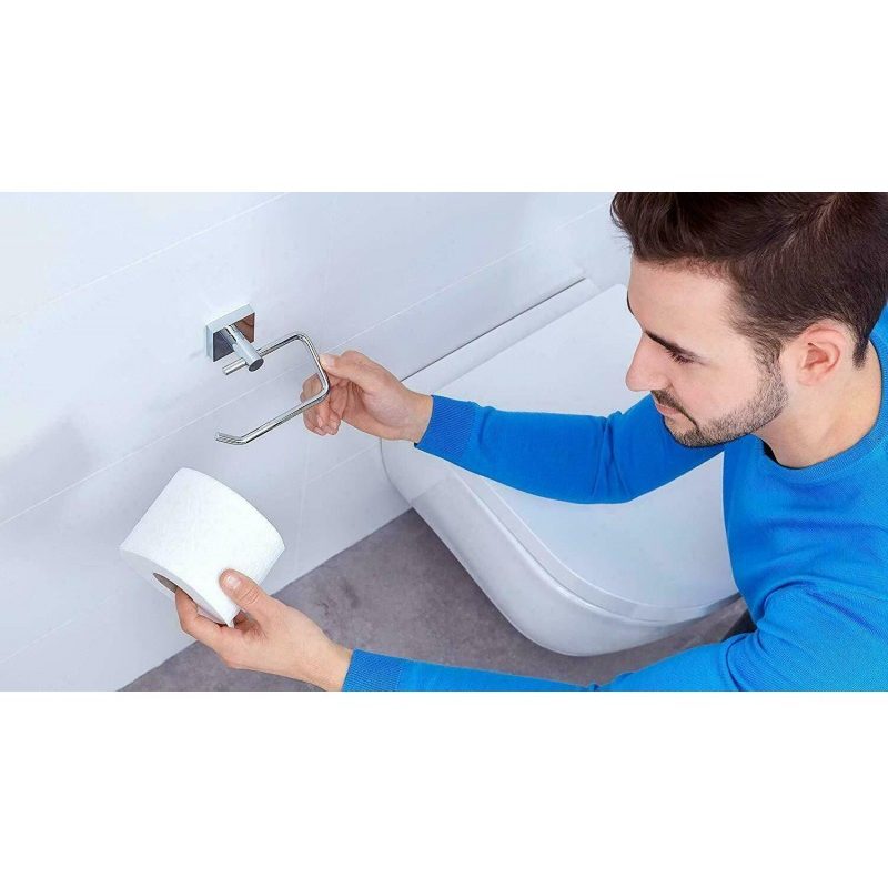 DOBO Porta rotolo carta igienica bagno fissaggio a vite Acciaio luc...
