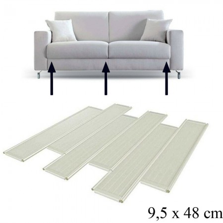 Set 6 Pannelli divano ripara sedute letto poltrone 48x9,5cm tavole lamine divani