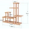 DOBO Portavaso in Legno fioriera piante 106x25x97 cm giardino fiori...