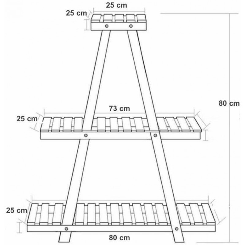 DOBO Portavaso Legno fioriera piante 80x25x80 cm giardino fiori vas...