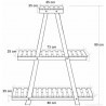 DOBO Portavaso Legno fioriera piante 80x25x80 cm giardino fiori vas...