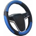 Coprivolante auto universale simil pelle fodera volante Blu MAX 38 cm tuning