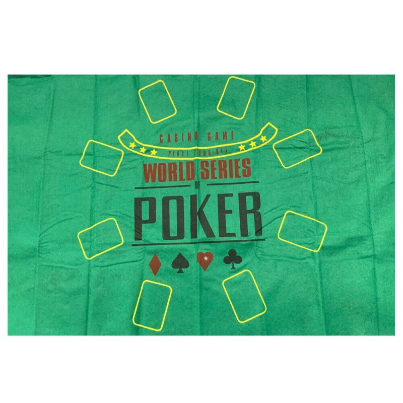 DOBO Copritavolo Poker panno verde gioco da tavola 60x90cm texas ho...