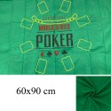 Copritavolo Poker panno verde gioco da tavola 60x90cm texas hold'em black jack