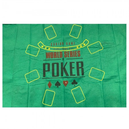 Copritavolo Poker panno verde gioco da tavola 90x120cm texas hold'em black jack