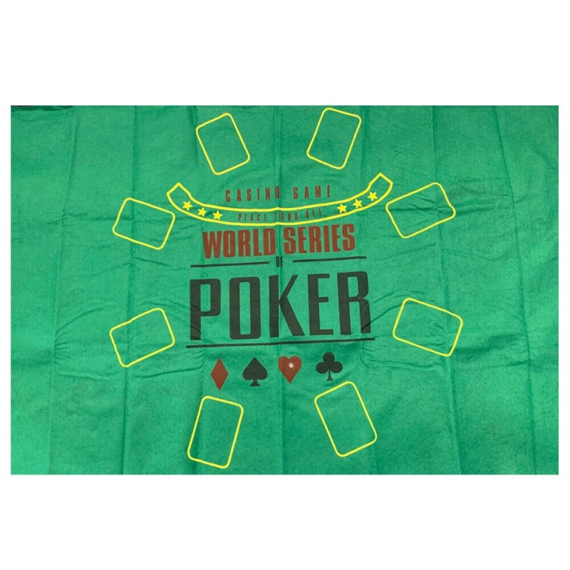 DOBO Copritavolo Poker panno verde gioco da tavola 90x120cm texas h...