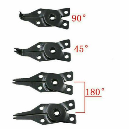 Kit Pinza seeger 4 testine in 1 anelli elastici set interni esterni circolare