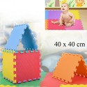 6Pz Tappeto Puzzle per bambini 40x40 cm tappetino Colorato in gomma bimbi gioco
