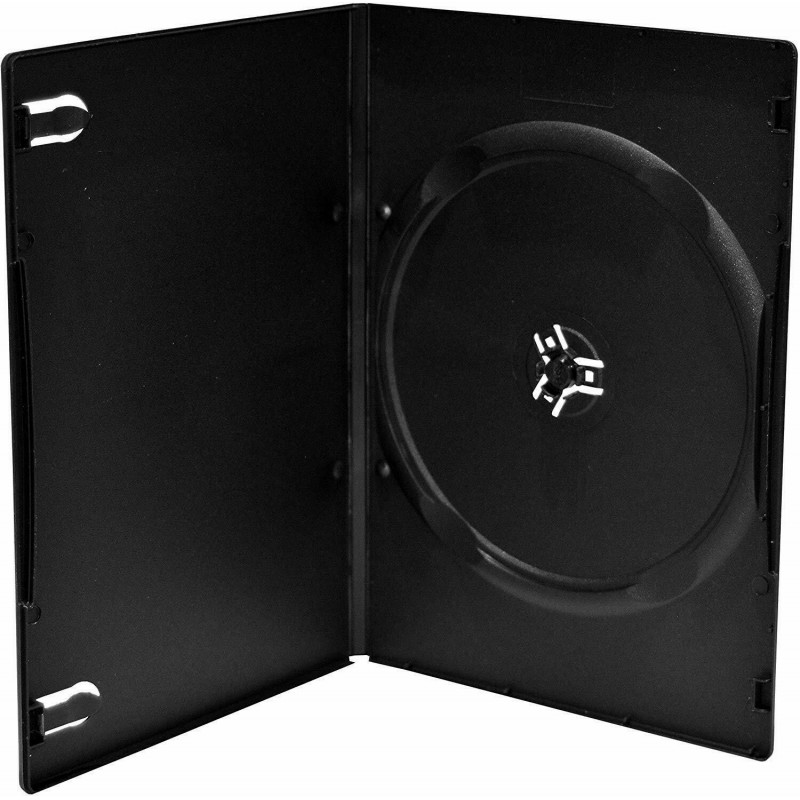 DOBO 10 custodie per CD DVD vergini singole nere vuote 14mm custodi...
