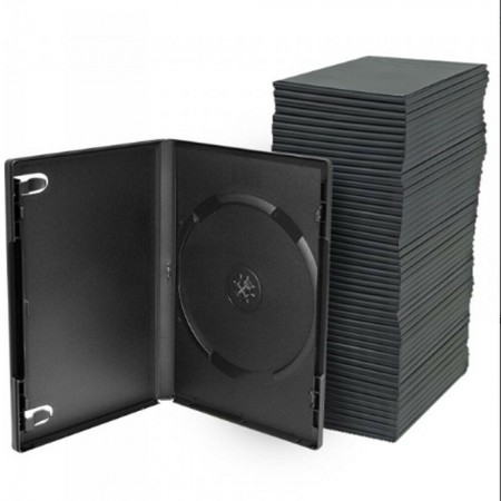 10 custodie per CD DVD vergini singole nere vuote 14mm custodia box