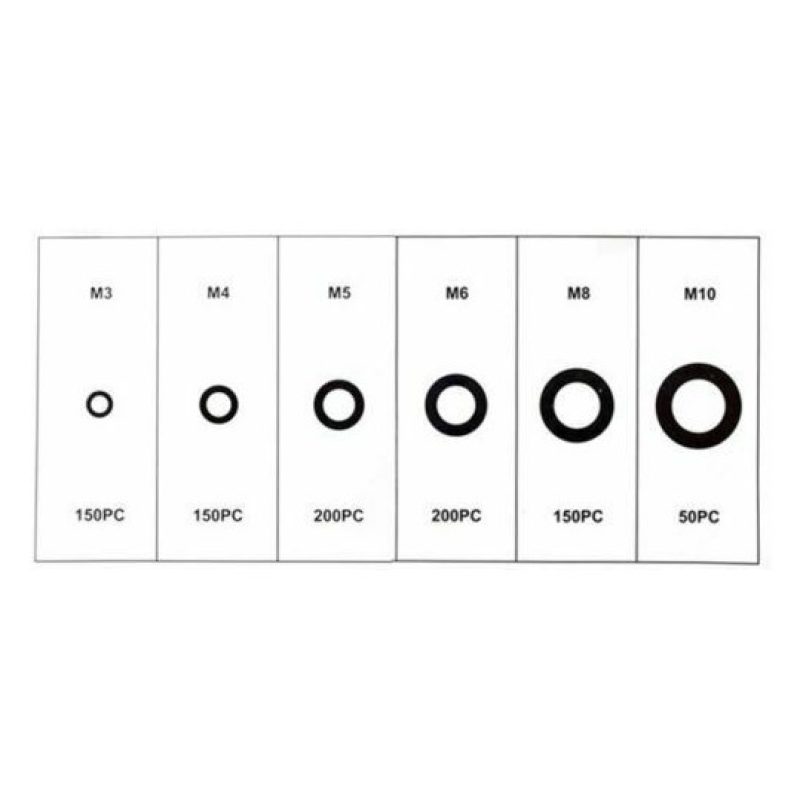 DOBO kit 900 pz Guarnizioni rinforzo metalliche 6 misure assortimen...