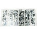 kit 900 pz Guarnizioni rinforzo metalliche 6 misure assortimento rondelle piatte