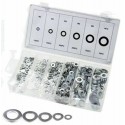 kit 900 pz Guarnizioni rinforzo metalliche 6 misure assortimento rondelle piatte