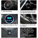 Compressore aria portatile 12V auto display digitale pompa portatile bici moto