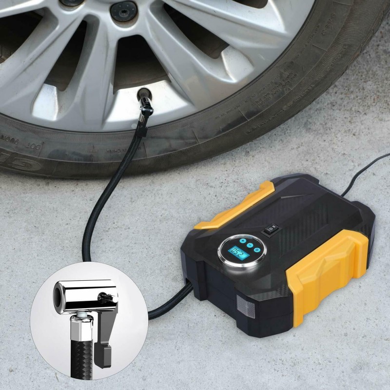 DOBO Compressore aria portatile 12V auto display digitale pompa por...